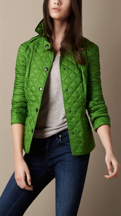 burberry quilted jacket green|Burberry quilted jacket sale women.